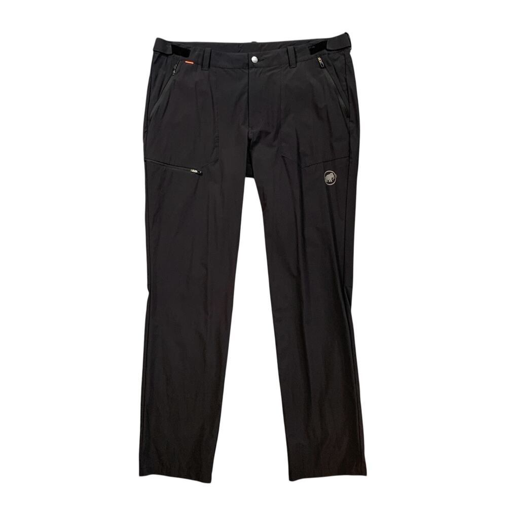 Mammut Pants Mens 40 Black Runbold Stretch Adjustable Waist Outdoor Walk Hiking
